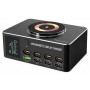 POWERTECH σταθμός φόρτισης PT-1625 με οθόνη, 4x USB/4x USB-C/wireless, 140W, μαύρος