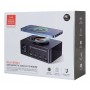 POWERTECH σταθμός φόρτισης PT-1625 με οθόνη, 4x USB/4x USB-C/wireless, 140W, μαύρος