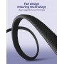 LDNIO καλώδιο USB-C σε USB LS241Q, flat, 100W, 480Mbps, 1m, μαύρο