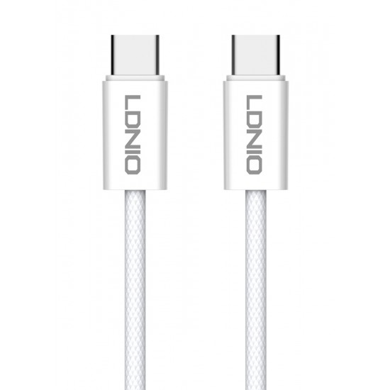 LDNIO καλώδιο USB-C iP-901c, 65W, 480Mbps, 1m, λευκό