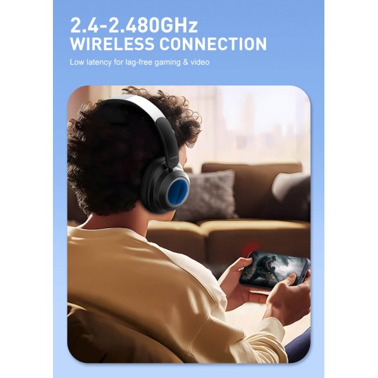 LDNIO headphones H01, ασύρματα & ενσύρματα, 40mm, 1000mAh, ANC, μαύρα
