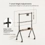 BRATECK βάση τηλεόρασης δαπέδου FS66-46F-01, 37-86", έως 80kg, με ράφι & ροδάκια