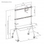 BRATECK βάση τηλεόρασης δαπέδου FS66-46F-01, 37-86", έως 80kg, με ράφι & ροδάκια