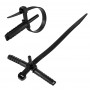 POWERTECH δεματικά καλωδίων με ούπα TIES-084, 7x150mm, μαύρα, 100τμχ