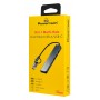 POWERTECH USB hub PTR-0205 με card reader, 8 θυρών, USB & USB-C σύνδεση, γκρι