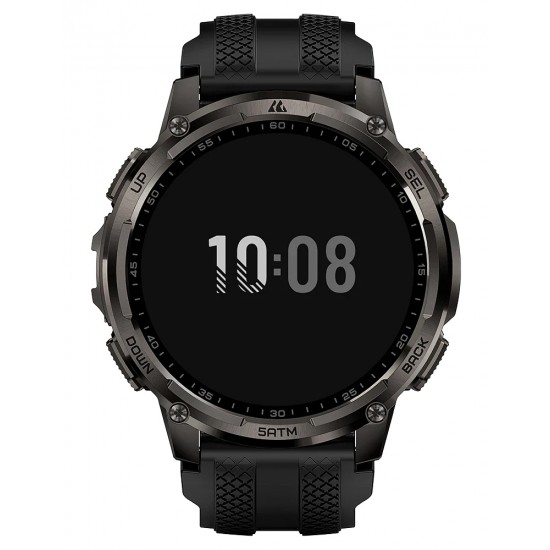 KOSPET smartwatch TANK T4C, heart rate, 1.5" AMOLED, GPS, 5 ATM & IP69K, με φακό, μαύρο