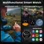 KOSPET smartwatch TANK T4C, heart rate, 1.5" AMOLED, GPS, 5 ATM & IP69K, με φακό, μαύρο