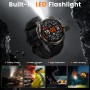 KOSPET smartwatch TANK T4C, heart rate, 1.5" AMOLED, GPS, 5 ATM & IP69K, με φακό, μαύρο