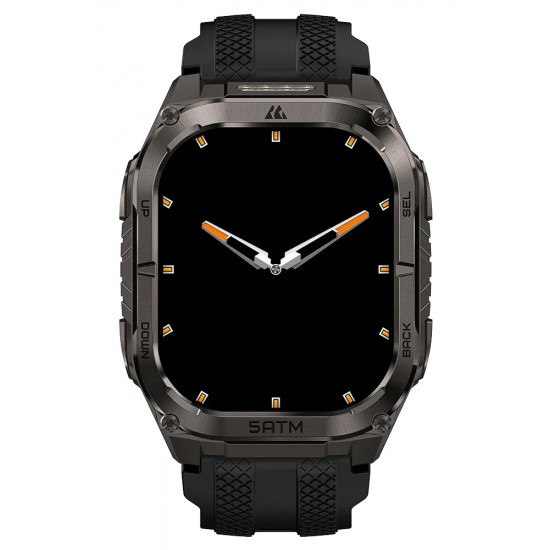KOSPET smartwatch TANK M4C, heart rate, 1.96" AMOLED, GPS, 5 ATM & IP69K, με φακό, μαύρο