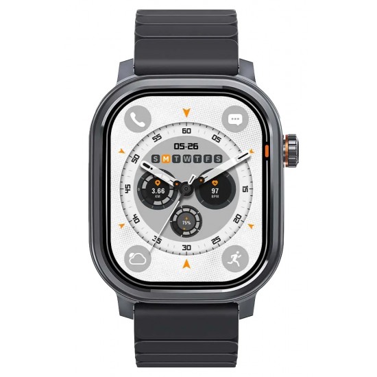 KOSPET smartwatch Pulse, heart rate, 1.96" AMOLED, IP68, μαύρο