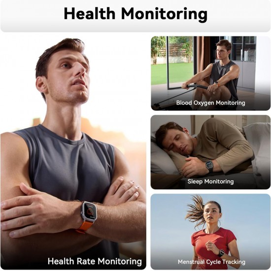 KOSPET smartwatch Pulse, heart rate, 1.96" AMOLED, IP68, μαύρο