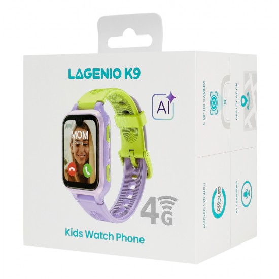 LAGENIO GPS smartwatch για παιδιά K9, 1.78" AMOLED, με κάμερα, 4G, IP68, μπλε