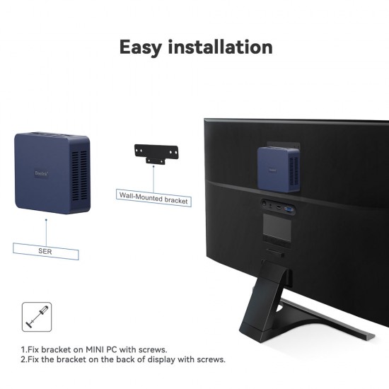 BEELINK mini PC SER3, AMD Ryzen 3 3200U, 8GB, 480GB M.2, Windows 11 Pro