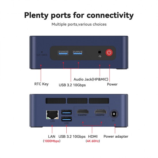 BEELINK mini PC SER3, AMD Ryzen 3 3200U, 8GB, 480GB M.2, Windows 11 Pro