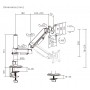 POWERTECH βάση γραφείου οθόνης PT-1627, 17-32", έως 9kg