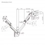 BRATECK επιτοίχια βάση για 2x οθόνες LDA113-114, 17-32", έως 9kg