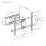 BRATECK επιτοίχια βάση τηλεόρασης LPA69-466W, 37-86", έως 60kg, full motion, weatherproof