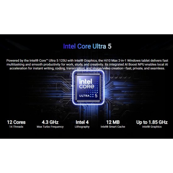 CHUWI tablet Hi10 Max με πληκτρολόγιο/θήκη, 12.96", 12/512GB, Windows 11 Pro, 4820mAh, γκρι