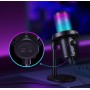 CMTECK επιτραπέζιο μικρόφωνο XM560, καρδιοειδές, USB/USB-C, RGB LED, μαύρο