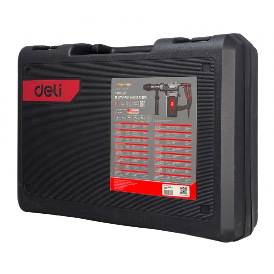 DELI κρουστικό σκαπτικό ρεύματος DE-DC26-3E, 1100W, 5J