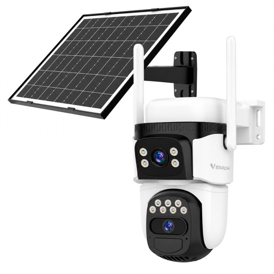 VSTARCAM smart ηλιακή κάμερα BG621DR, dual lens, 3MP, 4G, SD, PTZ, IP66