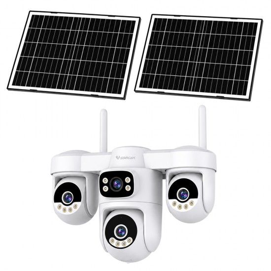 VSTARCAM smart ηλιακή κάμερα AG623FR, four-lens, 3MP, 4G, SD, PTZ, IP66