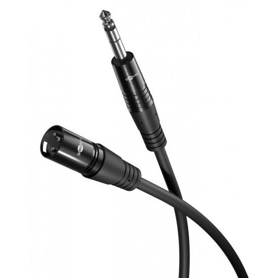 GOOBAY καλώδιο ήχου 6.35mm σε XLR 80361, 1.5m, μαύρο