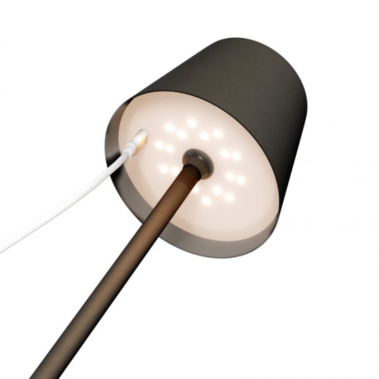 GOOBAY επιτραπέζιο φωτιστικό 77673, 3000K, dimmable, επαναφορτιζόμενο, μαύρο