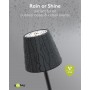 GOOBAY επιτραπέζιο φωτιστικό 77673, 3000K, dimmable, επαναφορτιζόμενο, μαύρο