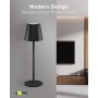 GOOBAY επιτραπέζιο φωτιστικό 77673, 3000K, dimmable, επαναφορτιζόμενο, μαύρο