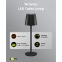GOOBAY επιτραπέζιο φωτιστικό 77673, 3000K, dimmable, επαναφορτιζόμενο, μαύρο