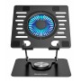 POWERTECH βάση & ψύξη laptop PT-1630 έως 17", 110mm LED fan, μεταλλική, μαύρη
