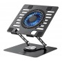 POWERTECH βάση & ψύξη laptop PT-1630 έως 17", 110mm LED fan, μεταλλική, μαύρη