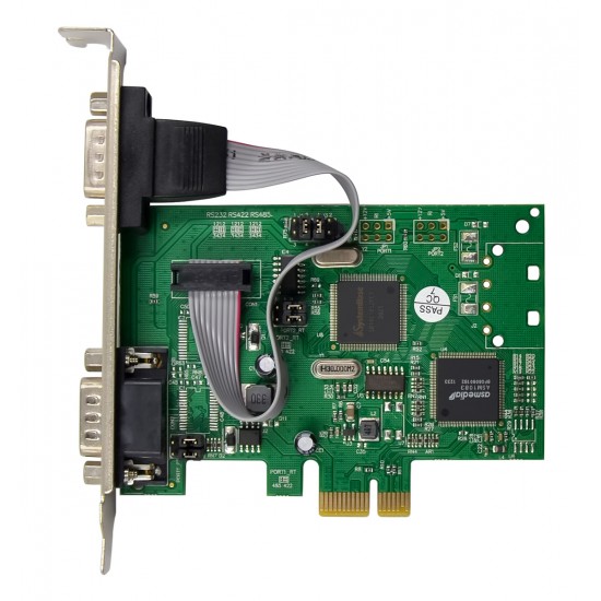 POWERTECH κάρτα επέκτασης PCIe σε 2x serial ST349, 921.6Kbps, SB16C1052PCI