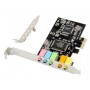 POWERTECH κάρτα επέκτασης ήχου PCIe σε 2x channel audio ST13, CMI8738 + ASM1083