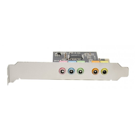 POWERTECH κάρτα επέκτασης ήχου PCIe σε 2x channel audio ST13, CMI8738 + ASM1083