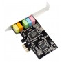 POWERTECH κάρτα επέκτασης ήχου PCIe σε 2x channel audio ST13, CMI8738 + ASM1083
