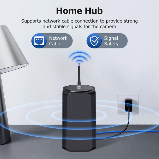 SECTEC σύστημα παρακολούθησης 4x smart ηλιακών καμερών ST-WRK04-EU με hub, 3MP, WiFi, SD, PTZ, IP66