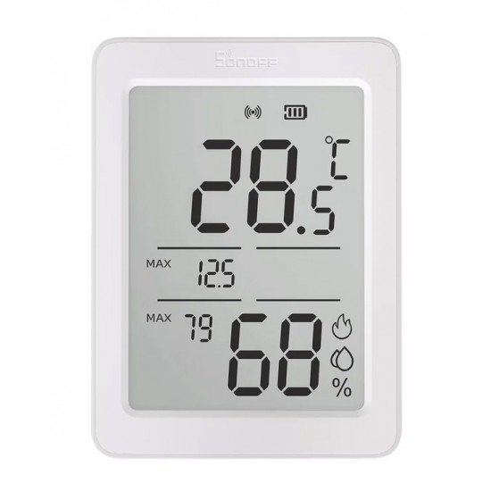 SONOFF smart θερμόμετρο & υγρασιόμετρο AirGuard TH, έως 60°C, ZigBee 3.0 & Bluetooth, λευκό