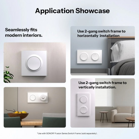 SONOFF smart επιτοίχιος διακόπτης Orb-ZBW1L, μονός, ZigBee 3.0, 6A, λευκός