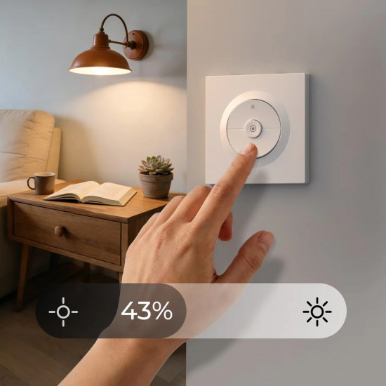 SONOFF smart επιτοίχιος διακόπτης dimmer Orb-DIM, WiFi, Matter, 400W, λευκός