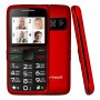 POWERTECH κινητό τηλέφωνο Sentry Eco V2, dual SIM, πλήκτρο SOS, κόκκινο