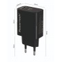 POWERTECH φορτιστής τοίχου PT-1637 με καλώδιο, USB/USB-C, 20W, μαύρος