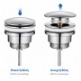 BRUNO βαλβίδα νιπτήρα Pop Up BRN-0312, 1-1/4", ορειχάλκινη, χρωμέ