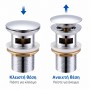 BRUNO βαλβίδα νιπτήρα Pop Up BRN-0314, 1-1/4", ορειχάλκινη, χρωμέ