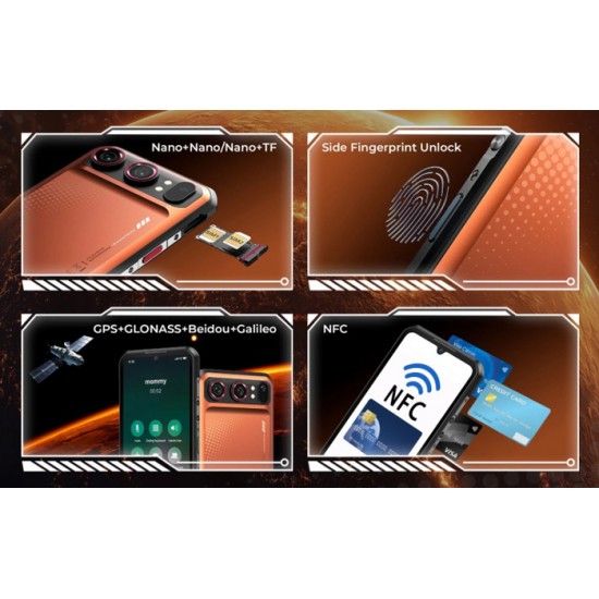 OUKITEL smartphone WP68 Air, 6.88", 12/512GB, 5G, 8000mAh, IP68/IP69K/MIL-STD-810H, πορτοκαλί