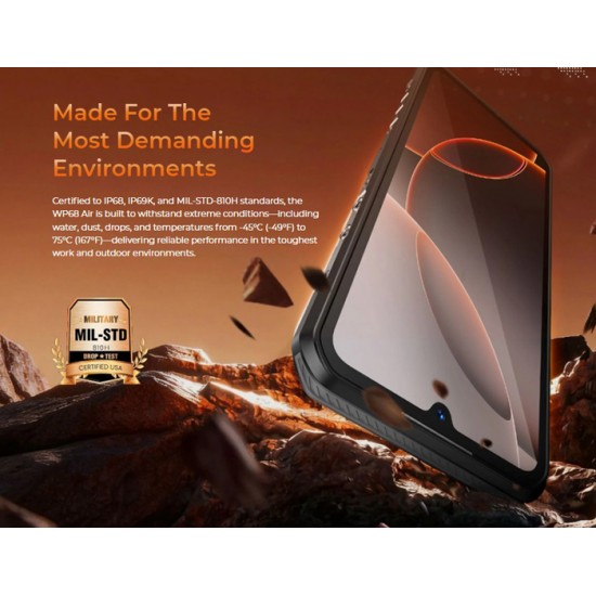 OUKITEL smartphone WP68 Air, 6.88", 12/512GB, 5G, 8000mAh, IP68/IP69K/MIL-STD-810H, πορτοκαλί