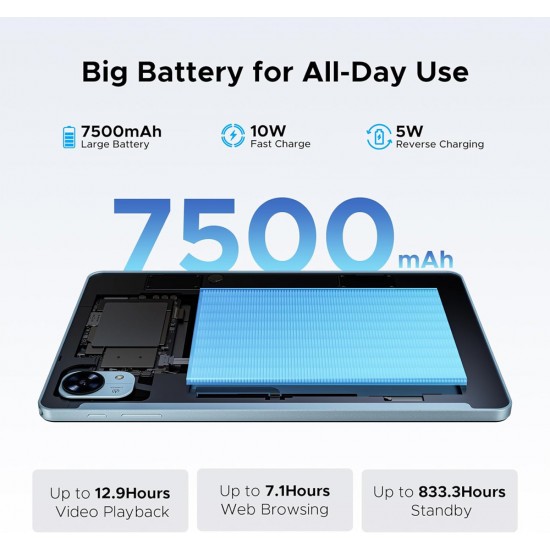 DOOGEE tablet Tab G5, 10.1", 3/128GB, 4G, Android 16, 7500mAh, μπλε
