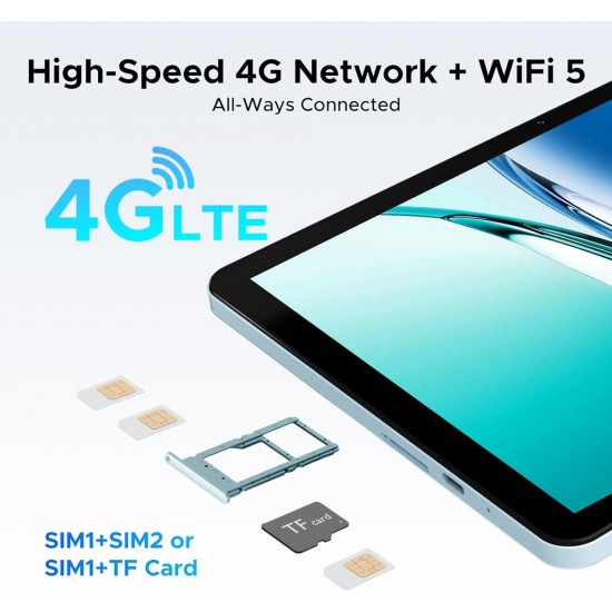 DOOGEE tablet Tab G5, 10.1", 3/128GB, 4G, Android 16, 7500mAh, μπλε