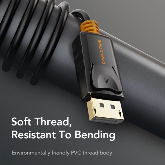 CABLETIME καλώδιο DisplayPort CT-AV585-01G, 4K/60Hz, 3m, μαύρο
